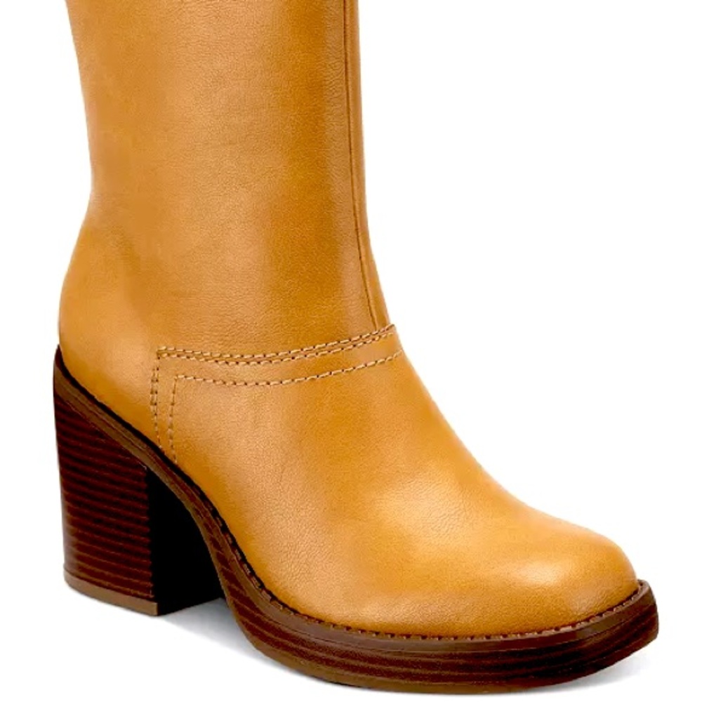 Sun + Stone Denverr Heeled Bootie Retro Chunky Block